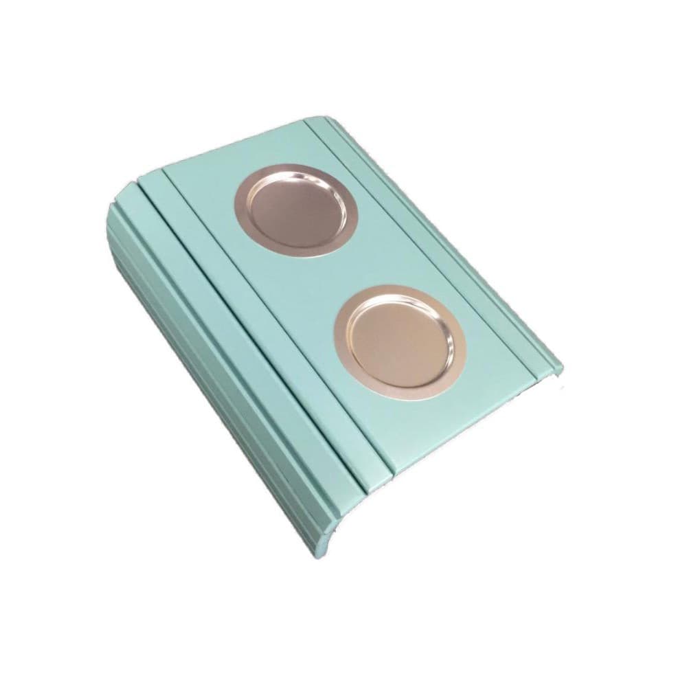 Esteira De Braço De Sofá Azul Bebe Com Porta Copos De Alumínio.