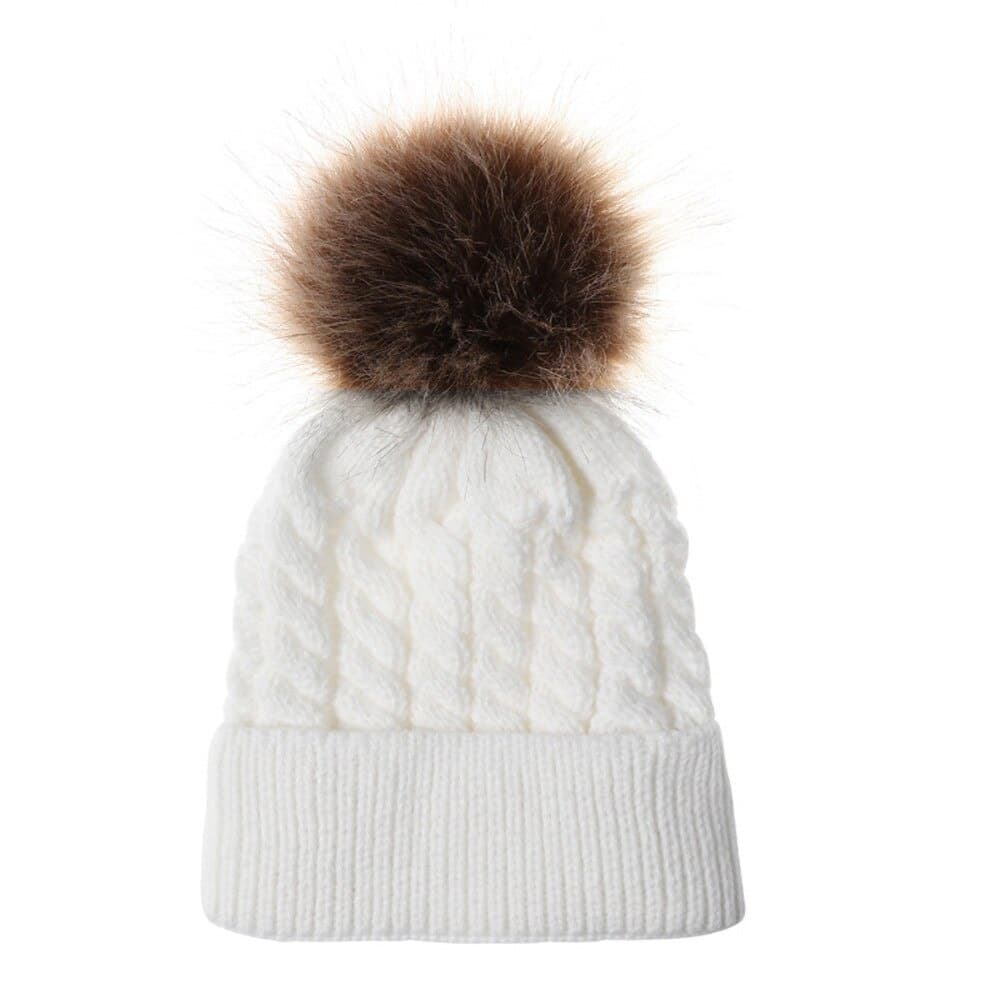 Gorro De Bebê De Inverno De Pompom Bonito Menino no Criança