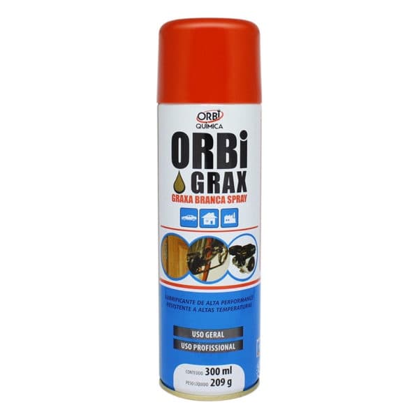 Lubrificante Graxa Branca / Grafite Spray / Vaselina / Silicone Protetivo Uso Profissional Orbi