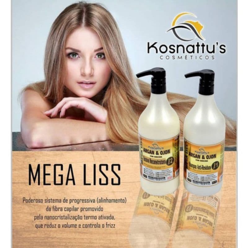 Selagem mega liss Argan e ojon 500ml Orgânica e Sem formol