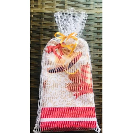 100 Sacos De Tule 9 cm X 12 cm Embalagem presente com fita cetim