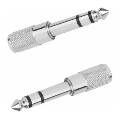Plug Adaptador P2 Femea X P10 Macho Stereo Metal Blindado
