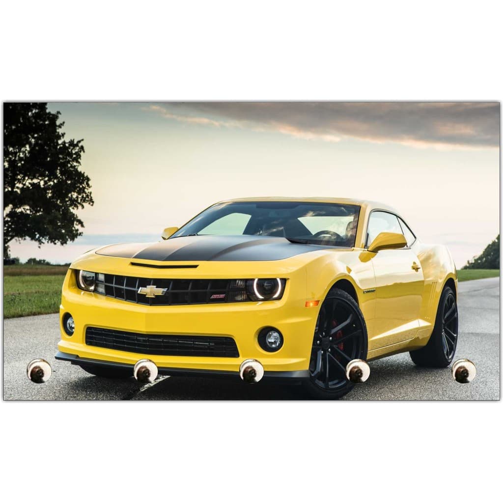 Porta Chaves Carros Camaro Amarelo Organizador De Chaveiros T001