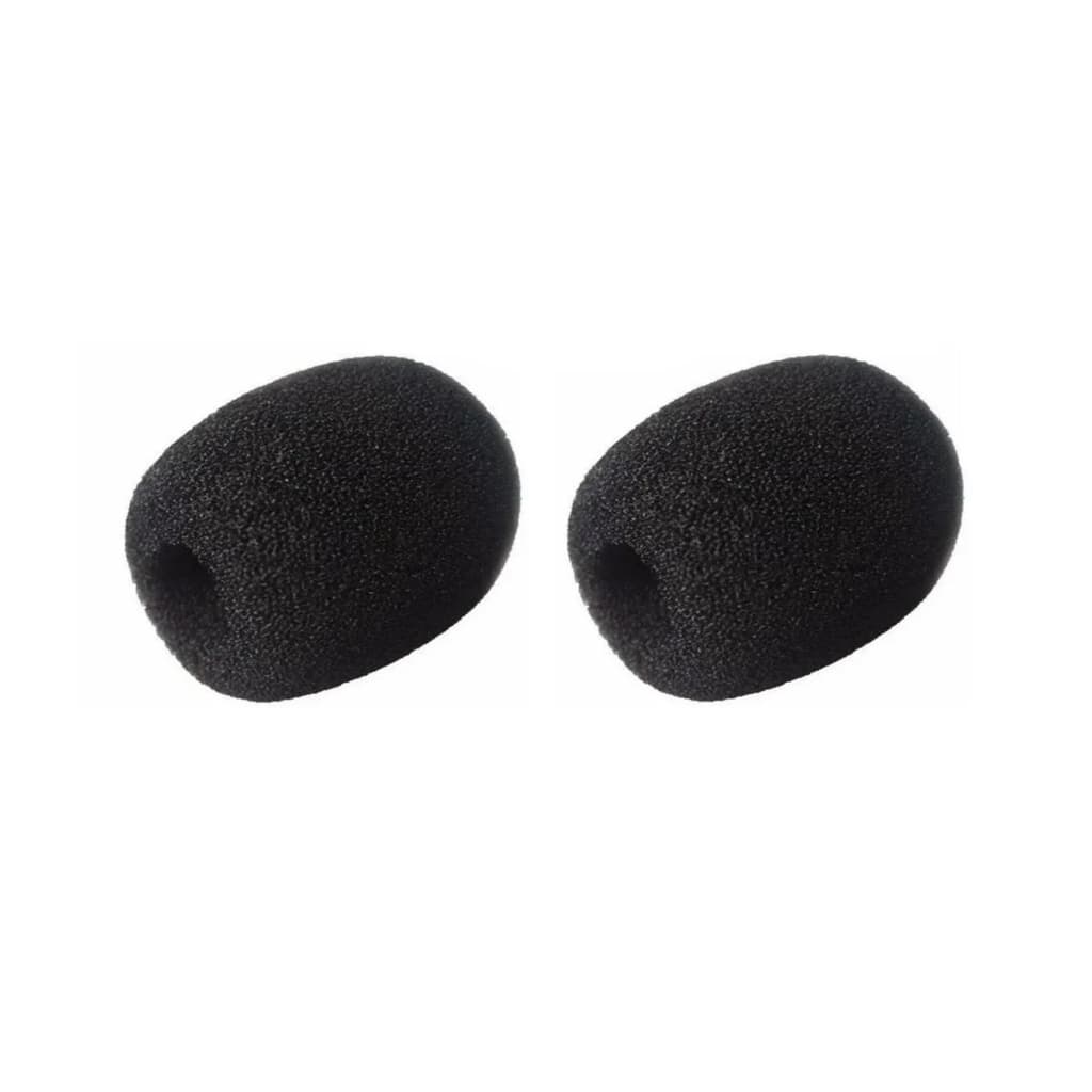 Kit 2 Espuma Preta para Microfone Lapela Filtro Protetor Pop filter Anti Sopro Puff Vento Saliva