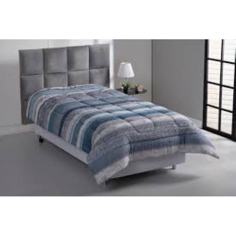 Edredom Dupla face Avulso Solteiro Microfibra Estampada