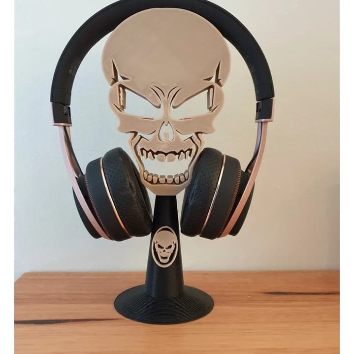 Suporte de fone de ouvido de caveira