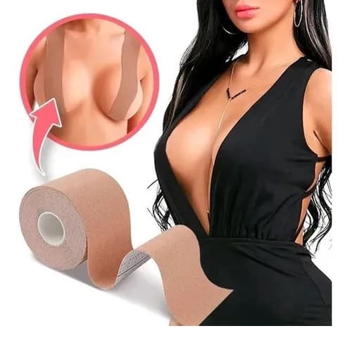Kit 2 Sutiã Adesivo Levanta Peito Seios Fita Invisível + 5 Pares de Protetor De Seio