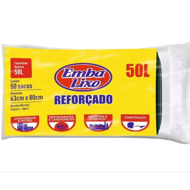 Embalixo Reforçado 50 lts c/ 50 Unidades.