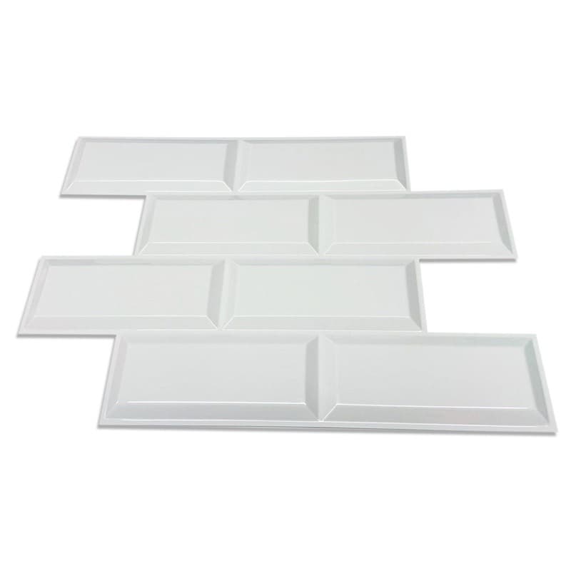 kit 30 placas 3d azulejo de metrô branco