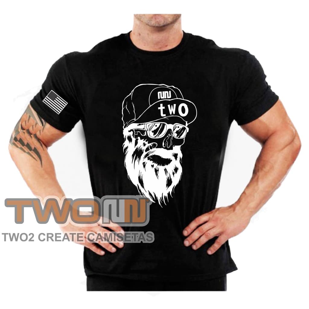 Camiseta Academia Treino Musculação Usa Fitness Caveira