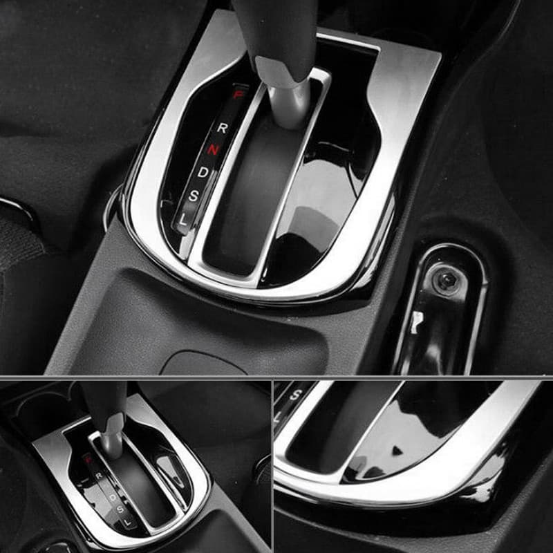 Abs Chrome Automóvel Central Shift Console Dashboard Cover Honda City 2014-2019 Automóvel Interior