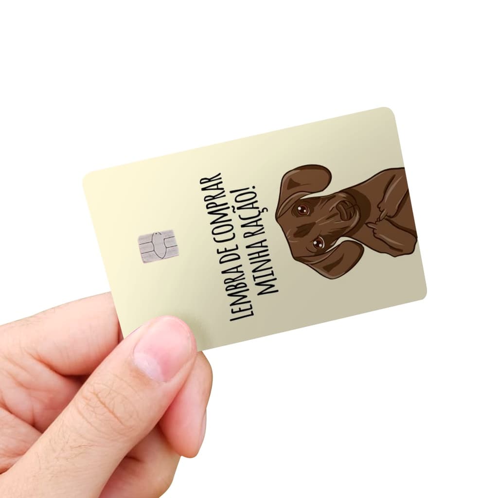 Adesivo para cartão lembra de compra minha ração pelicula de cartão pet Skin Card Adesivo Para Cartão Frases e Memes