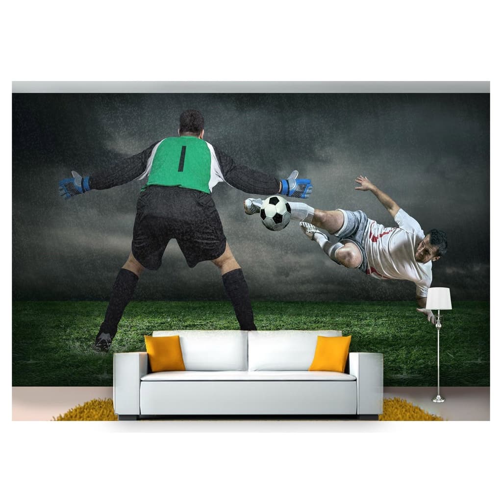 papel de parede Esportes Futebol Bola Campo 3D 10m² SPT08