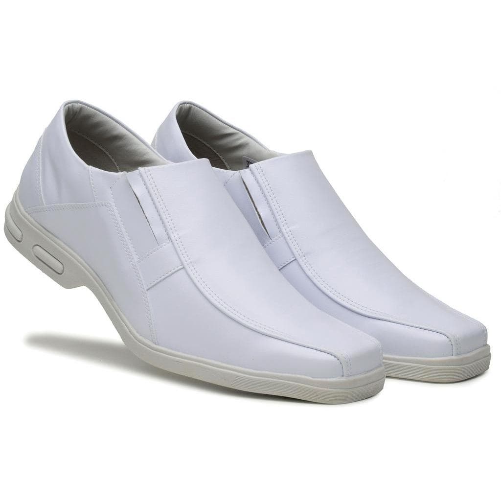 Sapato Social Confort Bertelli com Elástico 80002 - Branco