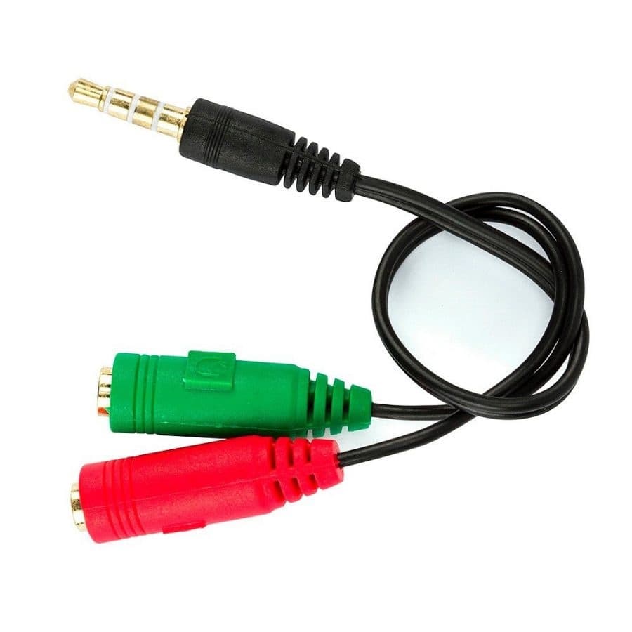 Adaptador para Microfone P3 M para 2 P2 F Fone e Microfone