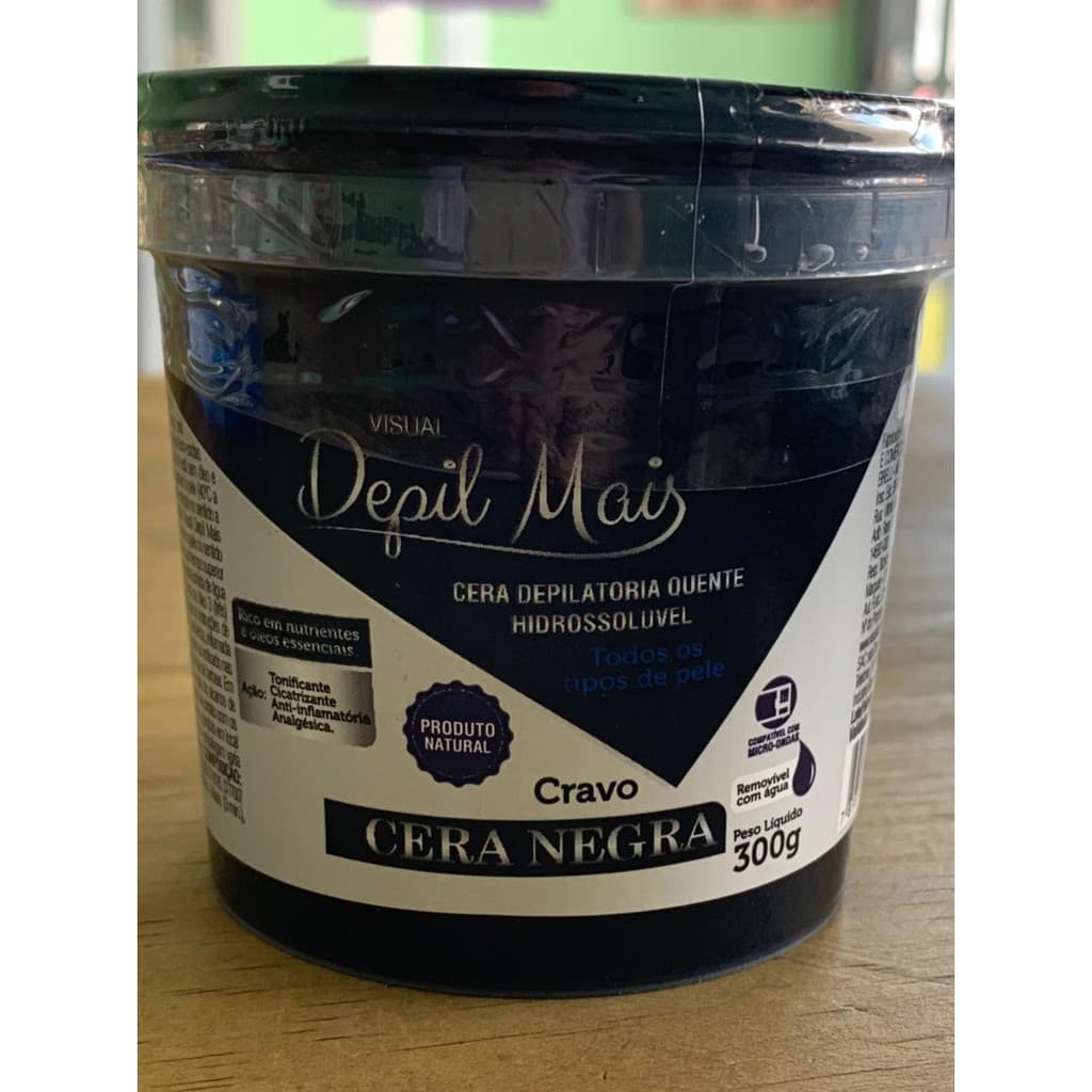 Cera Depilatória Visual Depil Mais Cera Negra 300G