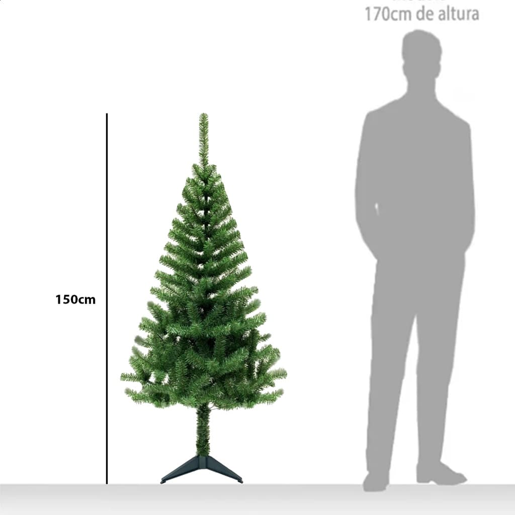 Árvore De Natal 1,50m Pinheiro Tradicional 220 Galhos Barata