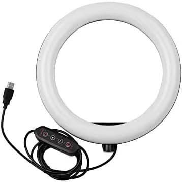 Ring Light 8 Polegadas 20cm Iluminador LED com Suporte para Celular Sem Tripé