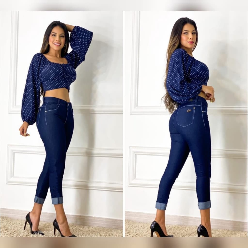Capri jeans Feminina Calça roupas feminina cigarrete
