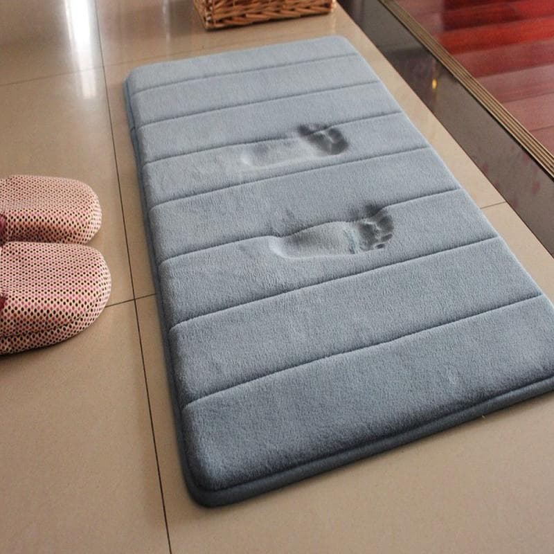 Tapete de banho doméstico de lã Coral, 40x60cm, absorve água, antiderrapante, espuma de memória, absorve água, lavável,