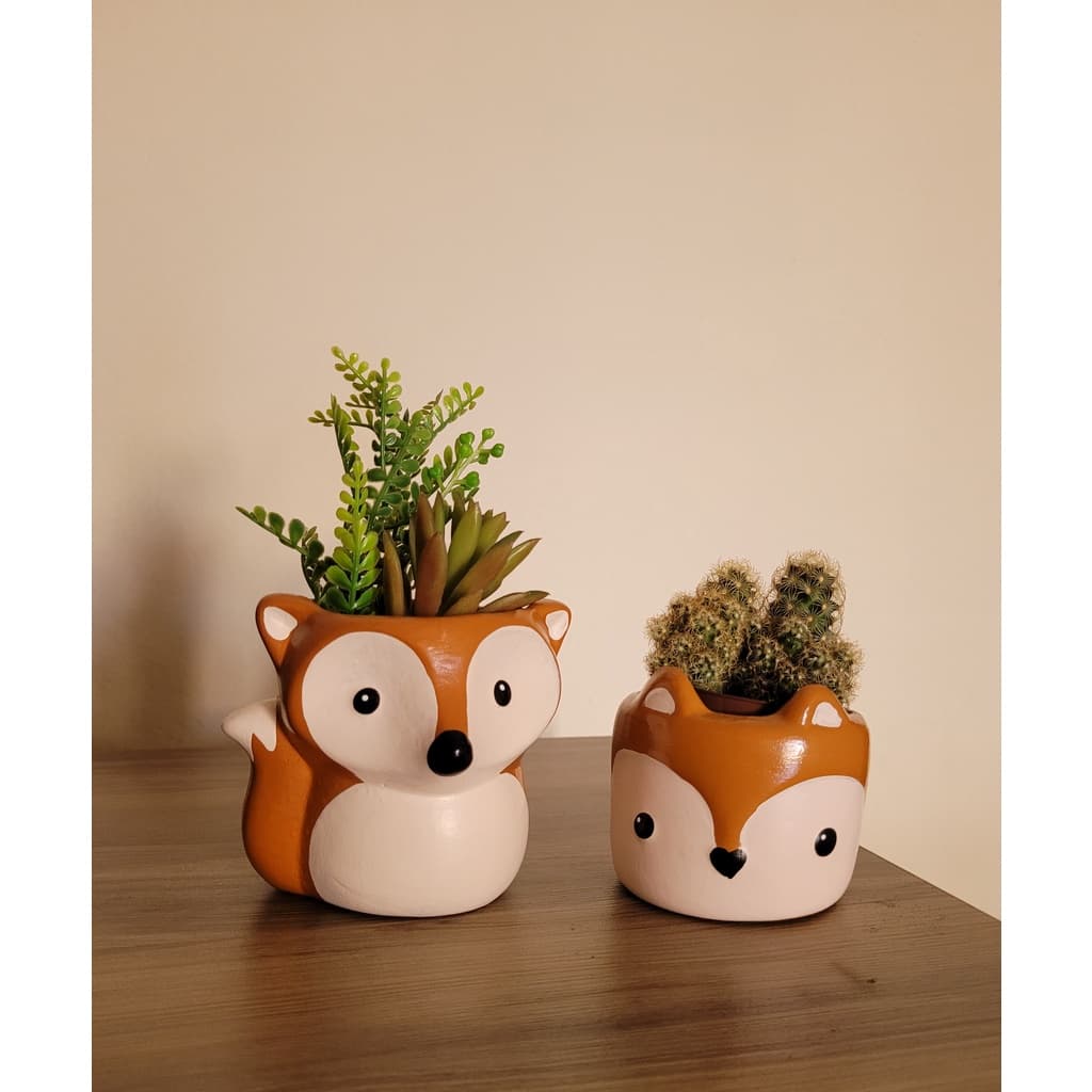 Vaso Cachepô ceramica bichinhos Suculentas