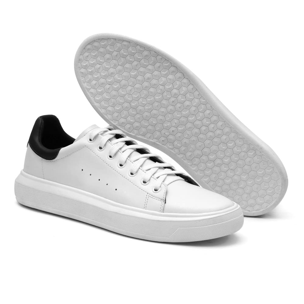 Sapatênis Masculino Branco PRIME Confortável Fino Acabamento 5049