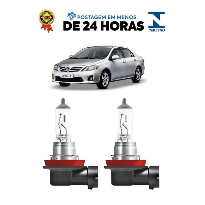 Par Lampada Farol de Milha Toyota Corolla 2012 2013 2014 H11