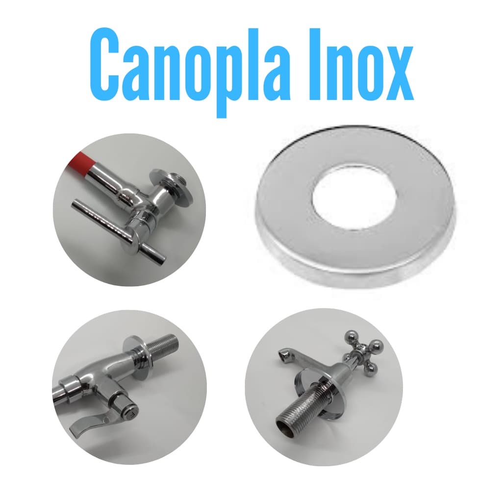 Canopla inóx para torneira 1/2 polegada Acabamento para torneira universal,Inox nao descasca,canopla Inox  de primeira linha,canopla Inox robusta.