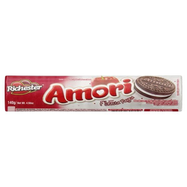 Kit 4 Biscoito Amori Floresta negra Richester 140g