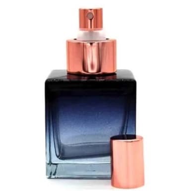 Frasco Porta Perfume em Vidro Azul Degradê 100ml Com Válvula Spray Prime