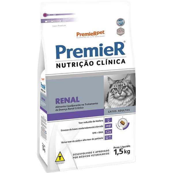 Ração Premier Nutrição Clínica Renal para Gatos 1.5 kg