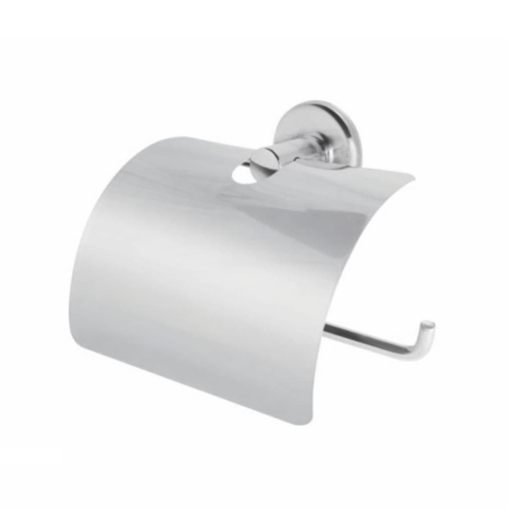 Papeleira Com Tampa Porta Papel Higiênico Inox Stander