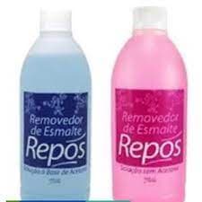 Removedor de Esmalte Com ou Sem Acetona 100ml - Repos Cosméticos Manicure Unha