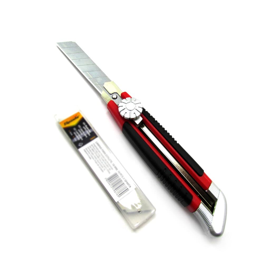 Estilete Profissional De Alta Qualidade Com 10 Lâminas 18mm