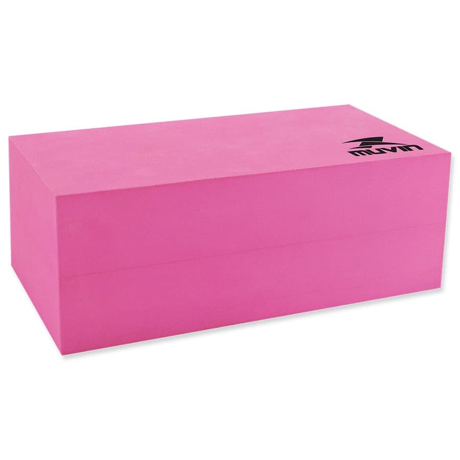 Bloco de Yoga em EVA Muvin Basics - 22cm x 8cm x 10cm - Bloco para suporte, equilíbrio e estabilidade - Meditação Pilates