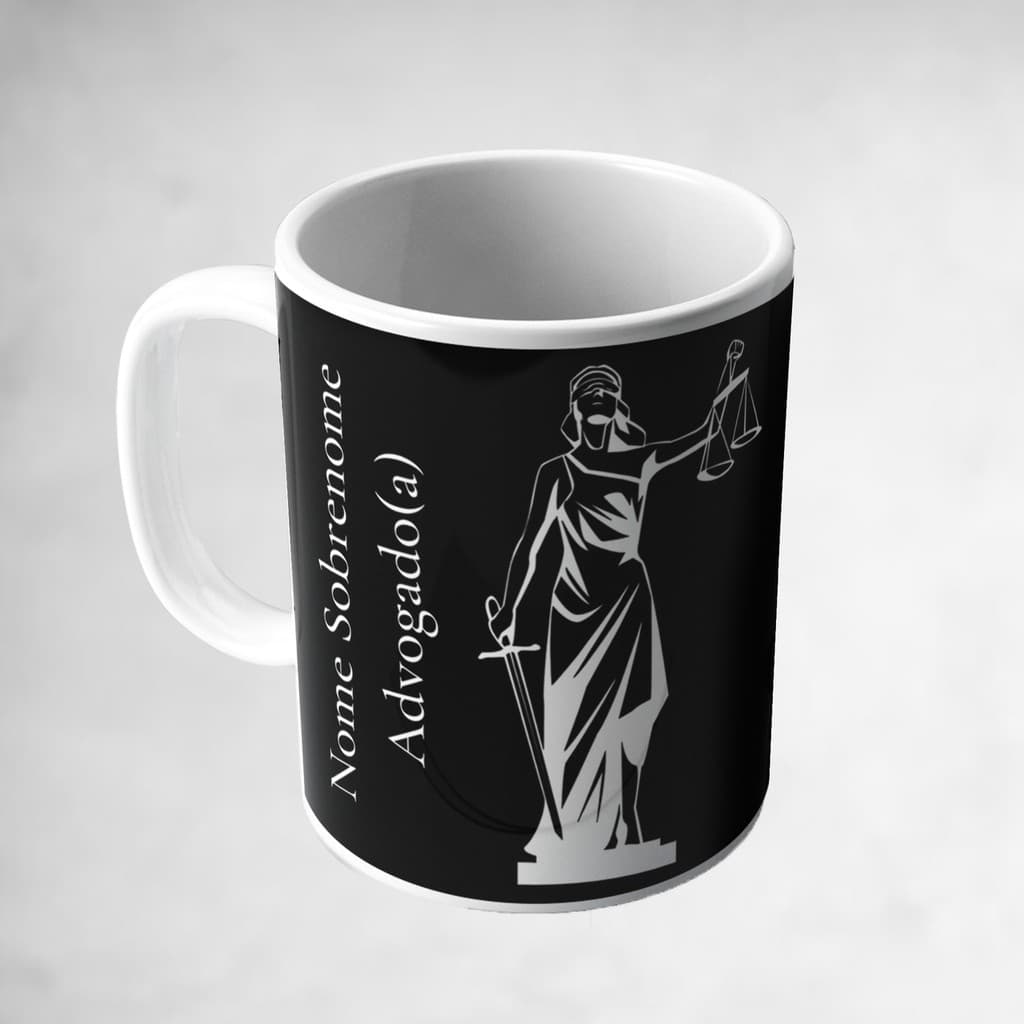 Caneca Porcelana Advogada com Nome Presente Aniversário
