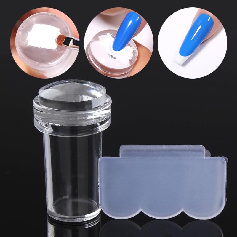 Clear Jelly Stamper Com Tampa De Silic1 Transparente Para Carimbo De Unhas