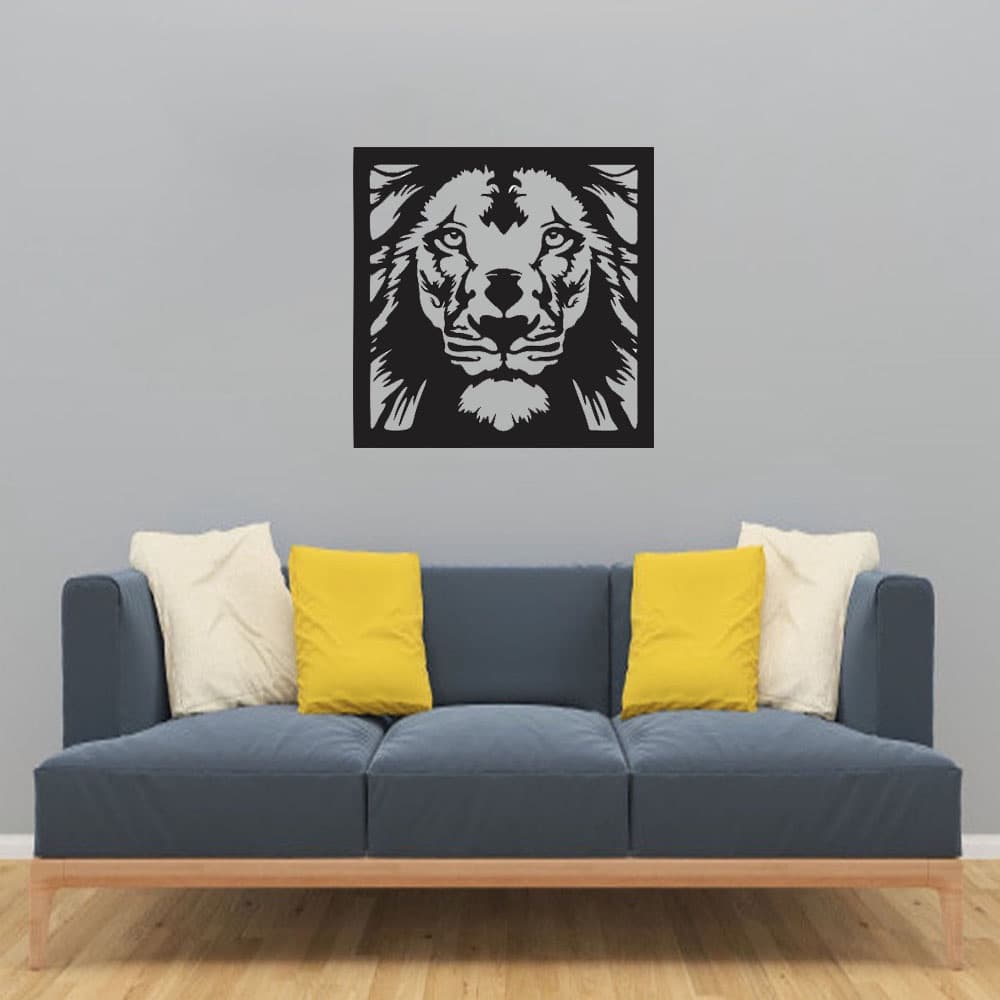 Quadro decorativo leão mdf