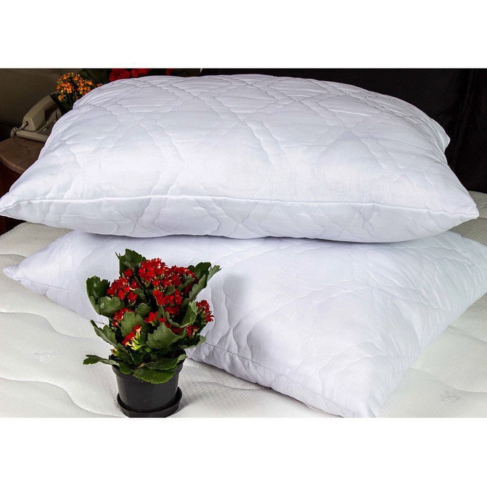KIT 02 TRAVESSEIROS ANTIALÉRGICO PLUMA SUPER PROMOÇÃO