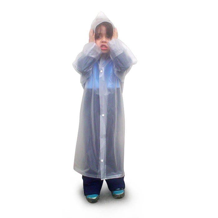Capa De Chuva Laminado Pvc Transparente Infantil