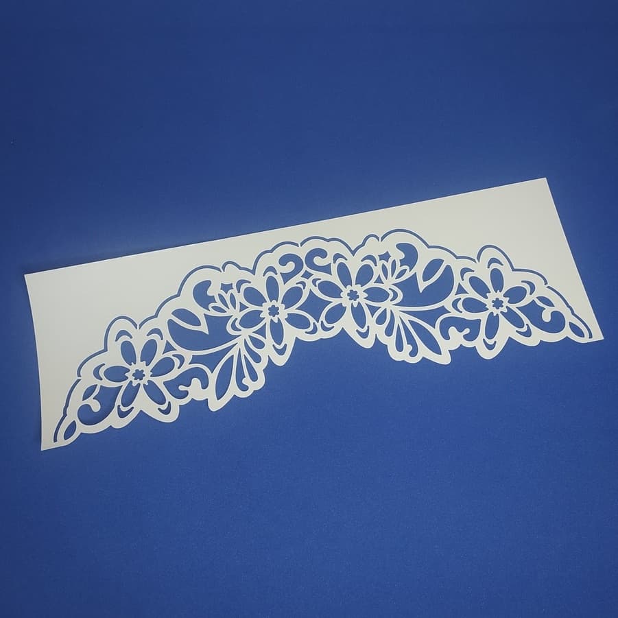 Stencil para Pintura Bico Floral Invertido - 10x30 cm