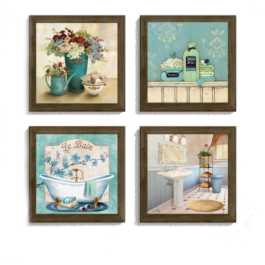 QUADRO BANHEIRO DECORAÇÃO LAVABO com moldura e vidro