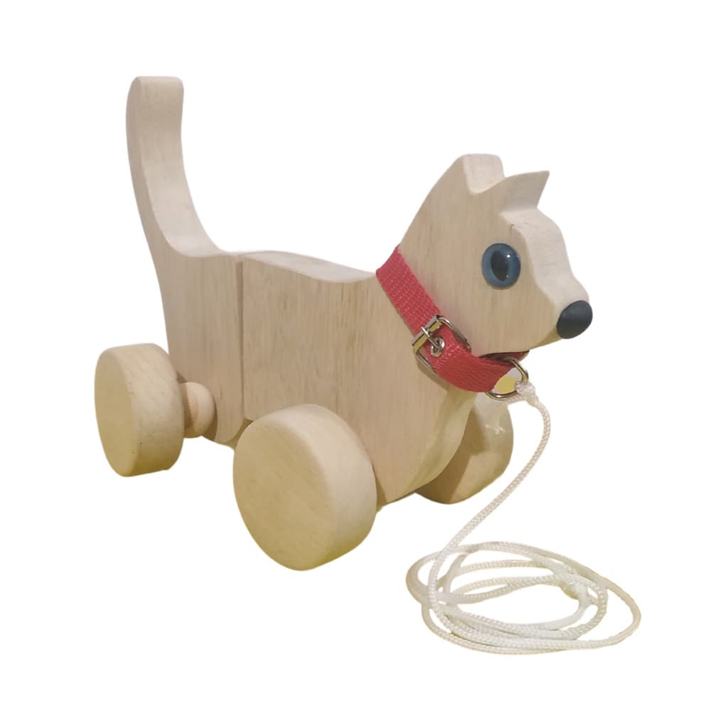 Brinquedo de Madeira com Movimento Gato Balança o Rabo