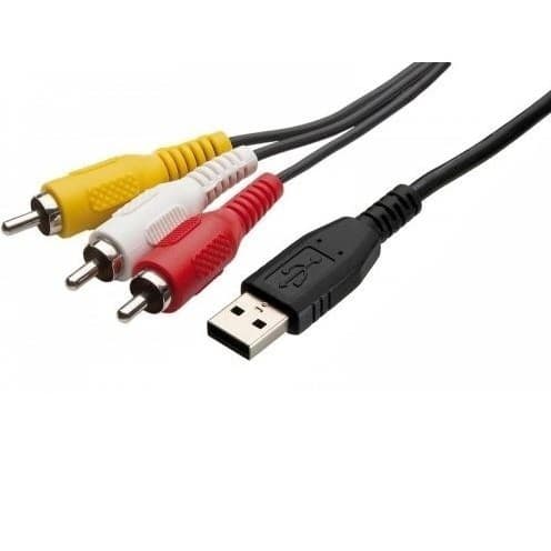 Cabo Adaptador Plug com 3 Rca X Usb-a Macho Av 1,5 Metros