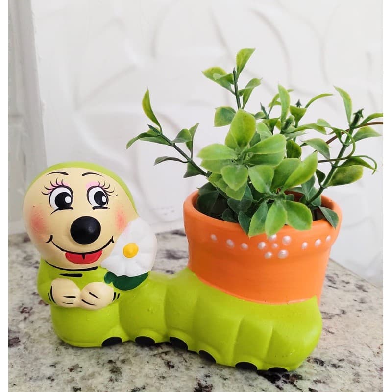 🐛 Vasinho de Centopeia para suculentas / Centopéia de Jardim / Plantas Casa Decoração Animais Cacto Cozinha Cachepô para Flor Cachepot para Janela Vaso Colorido Mini Porcelana