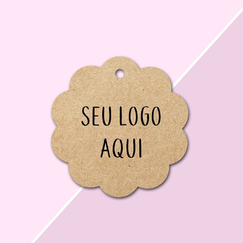 Tags Personalizada Tamanho 3,5x3,5cm Papel KRAFT ou OFFSET para embalagens presentes Lembrancinhas