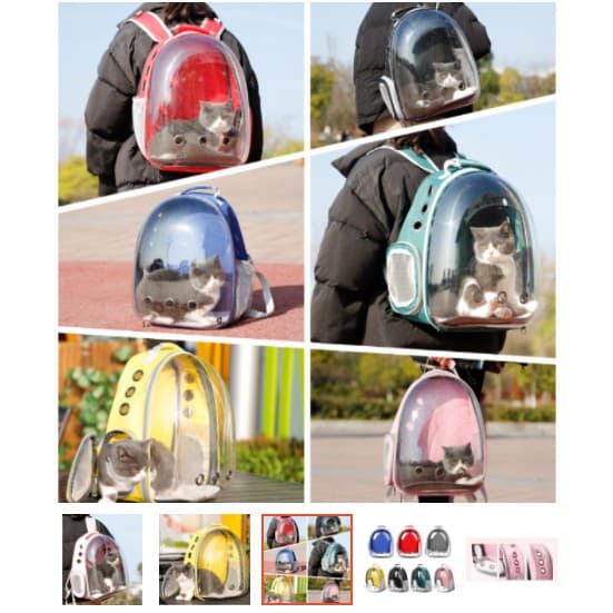 Mochila Astronauta Transparente Visão Passeio Respirável Para Gato Animais