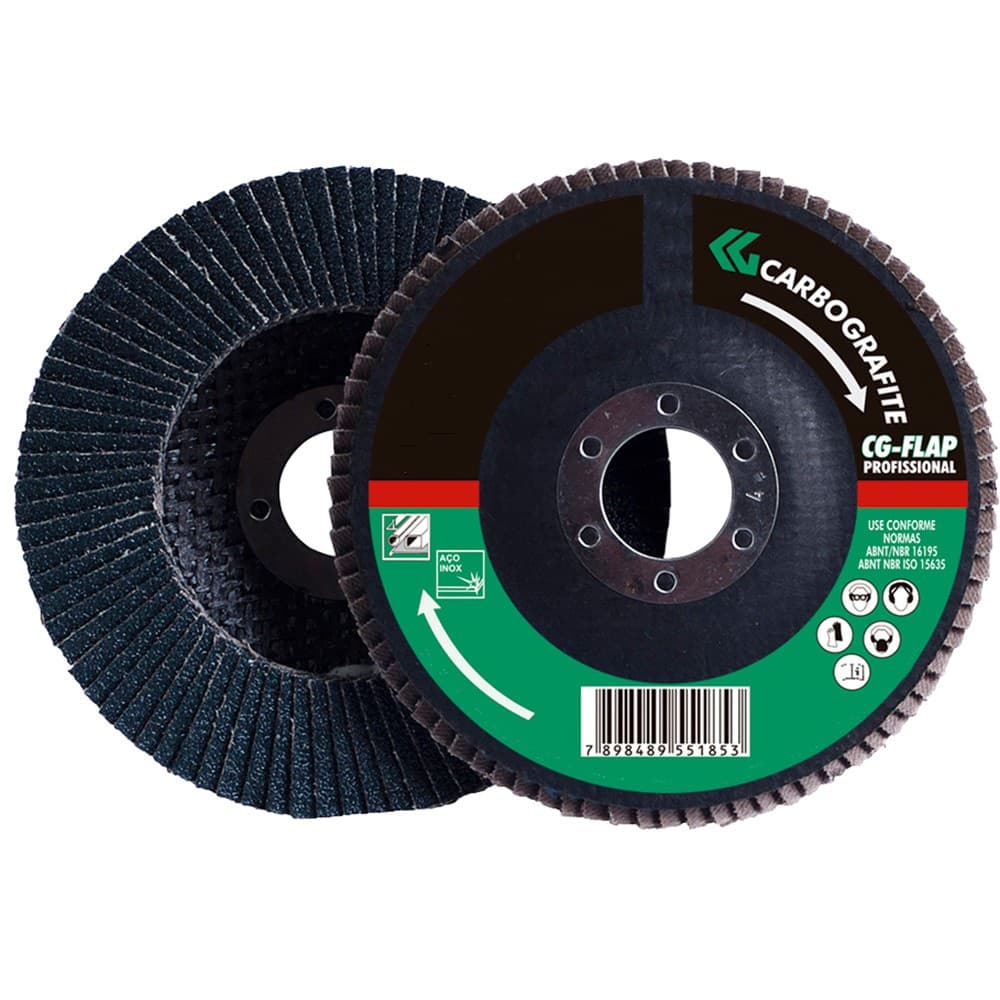 DISCO CG-FLAP FIBRA CÔNICO ZIRCÔNIO PROFISSIONAL CARBOGRAFITE 180MM-60