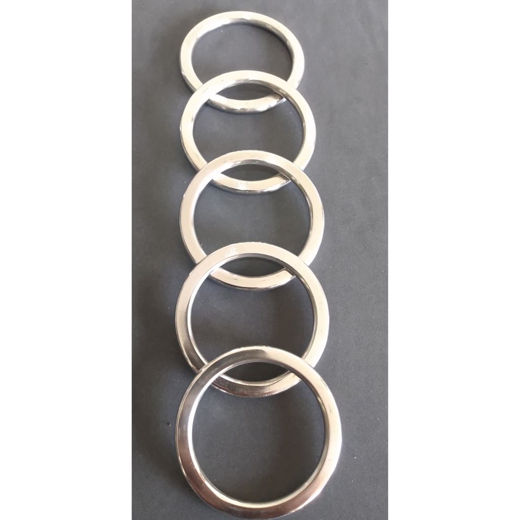 Argola Chata Nº 22 em Inox Pacote com 5