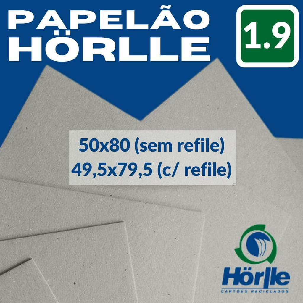 Papelão Holler 1.9mm c/ 4 Unid (Cartão Cinza H28 Hörlle) 1,9 1.9 1,9mm